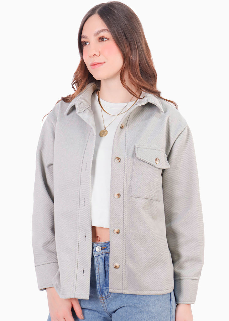 Chaqueta de paño con botones y oversized - PENSILVANIA