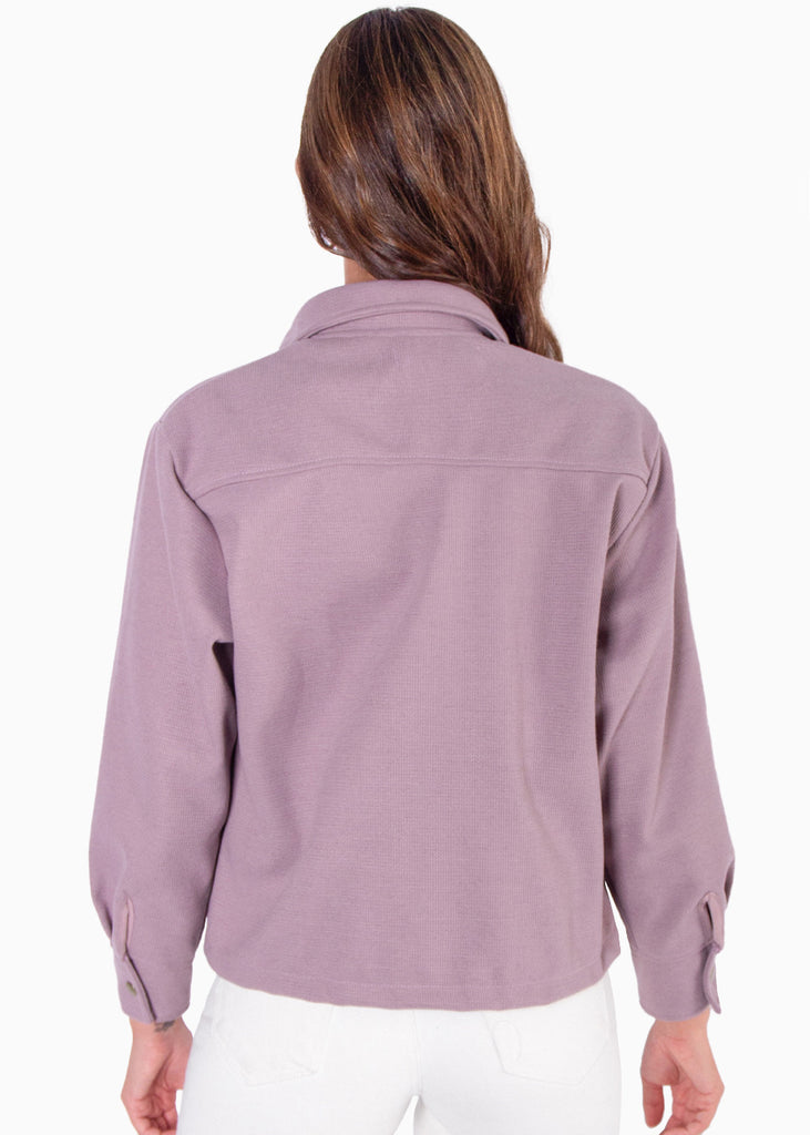 Chaqueta de tela tipo paño con botones  para mujer - Flashy