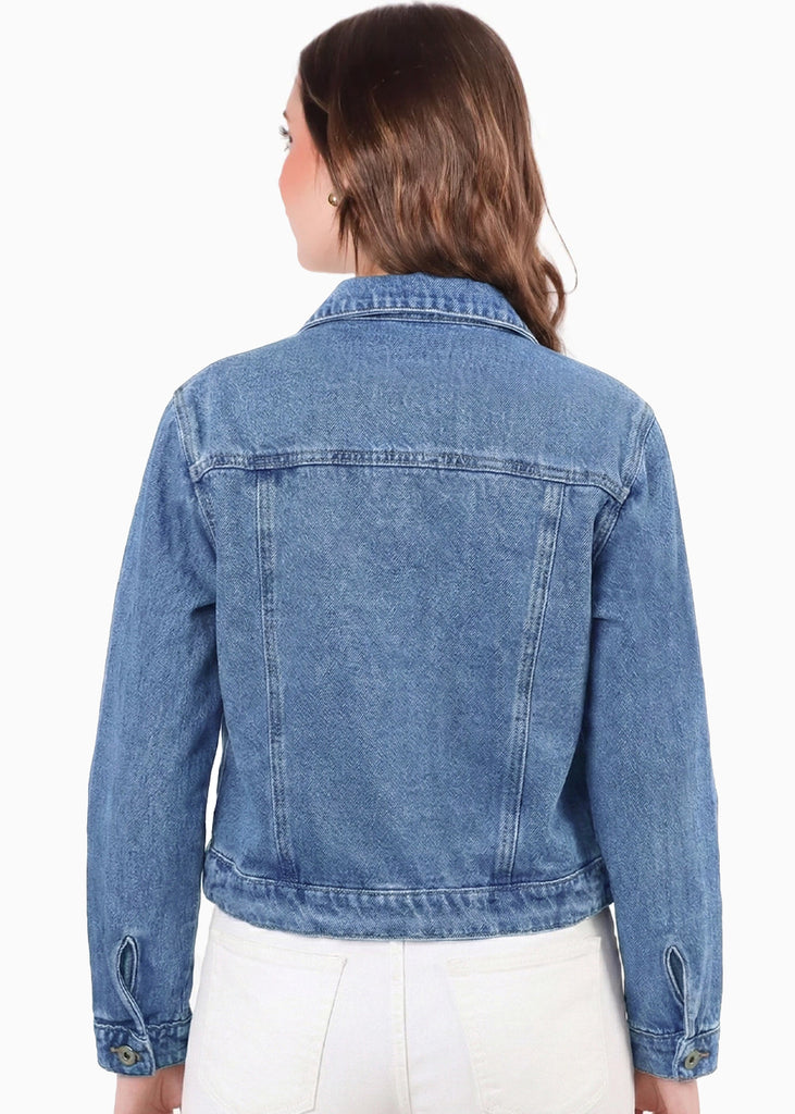 Chaqueta denim con bolsillos en frente - GALENA