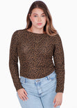 Blusa manga larga con estampado de animal print - GUATEMALA