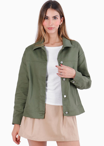 Chaqueta en drill con botones - JUAREZ