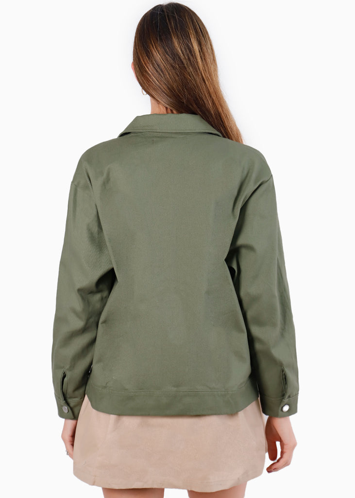 Chaqueta en drill con botones - JUAREZ