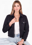 Chaqueta en paño con cierre y bolsillos de tapa - MALAGA