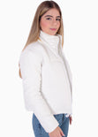 Chaqueta puffer color blanco para mujer - Flashy