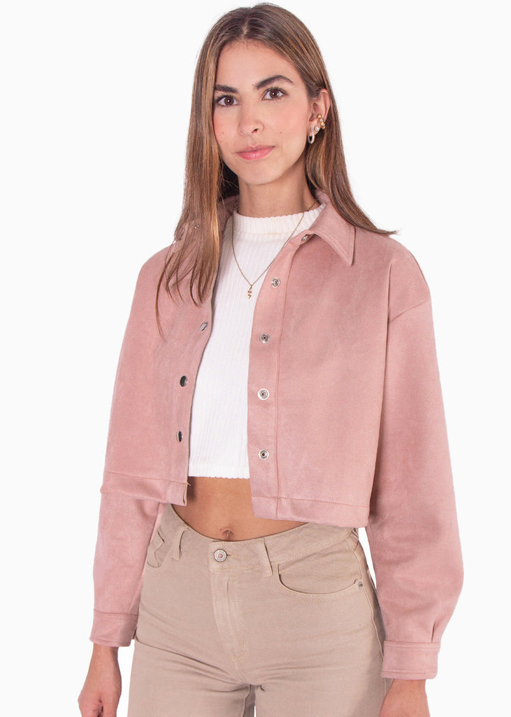 Chaqueta tipo gamuza corta  para mujer - Flashy