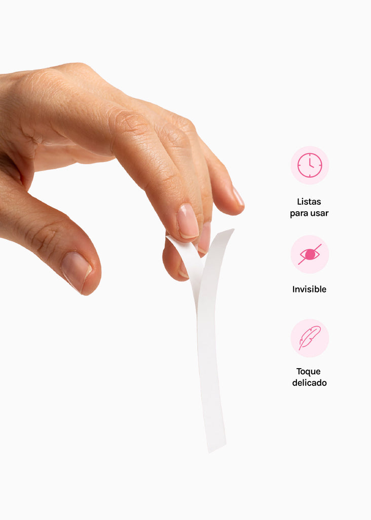 Cinta doble faz para la ropa color blanco para mujer - Flashy
