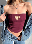 Corset con varilla de corazon en escote para mujer - Flashy