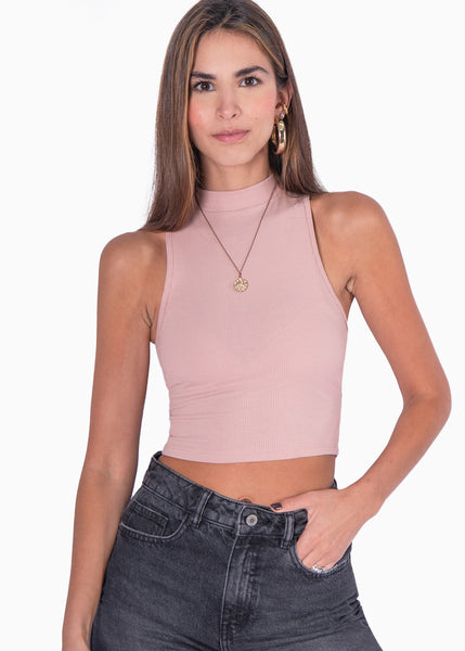 Crop top cuello halter sin mangas - LIVIENNE