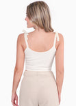 Crop top de tiras tipo corset con bordado - PASCALIA.NUEVA