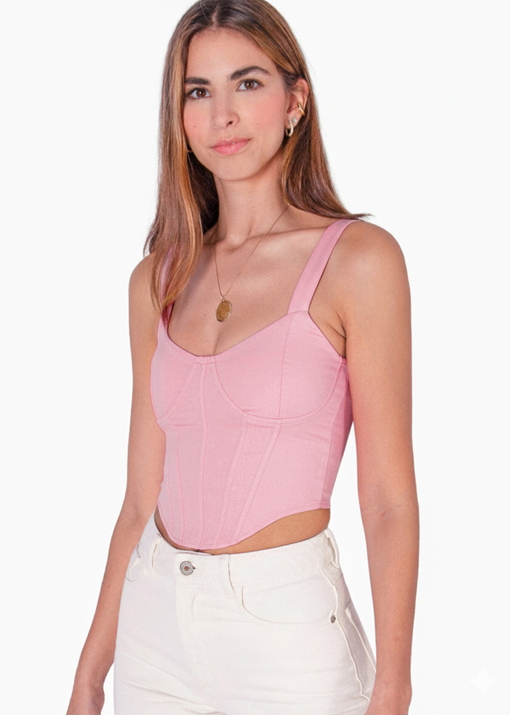Crop top de tiras tipo corset - MYA.ROSA