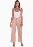 Crop top de tiras tipo corset color blanco, marfil para mujer - Flashy