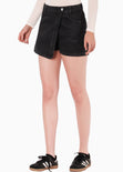 Falda short denim con corazon bordado en bolsillo para mujer - Flashy