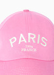 Gorra con bordado "Paris" color rosado para mujer - Flashy