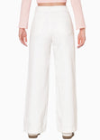 Jean recto de tiro alto  color blanco, marfil para mujer - Flashy