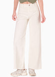 Jean tiro alto silueta Culotte ruedo al corte Estonia color blanco, marfil para mujer - Flashy