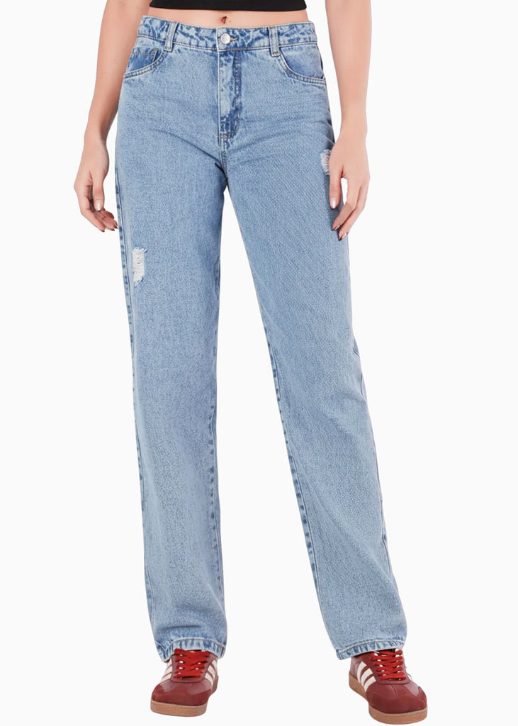 Jean tiro alto silueta mom - CAMARIA