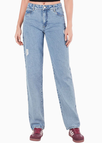 Jean tiro alto silueta mom - CAMARIA