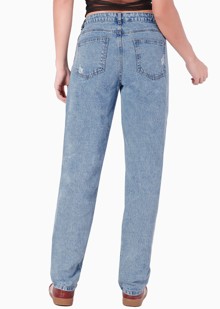 Jean tiro alto silueta mom - CAMARIA
