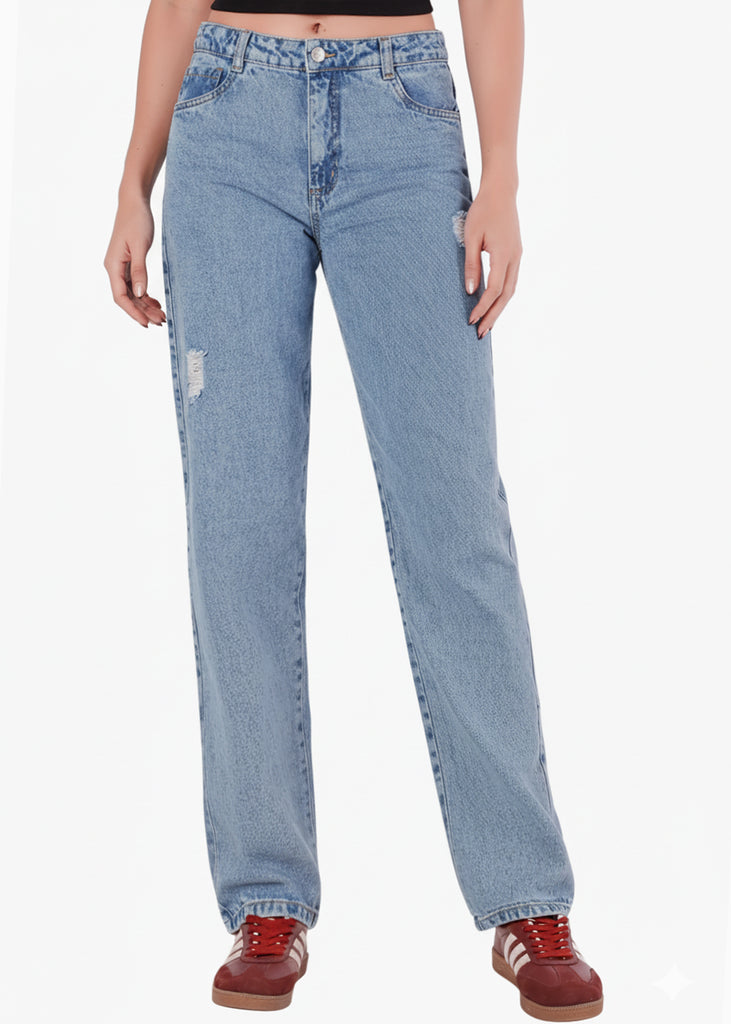 Jean tiro alto silueta mom - CAMARIA