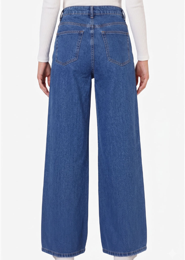 Jean tiro alto silueta wide leg - PASADENA