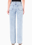 Jean tiro medio silueta recta Huracán color azul para mujer - Flashy