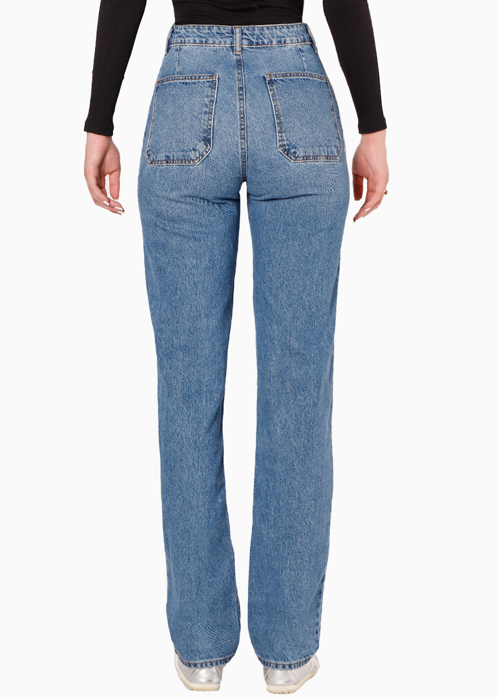 Mujer Corte Pantalon Dama Jeans Dama Pantalon Corte Mom Mom Jean