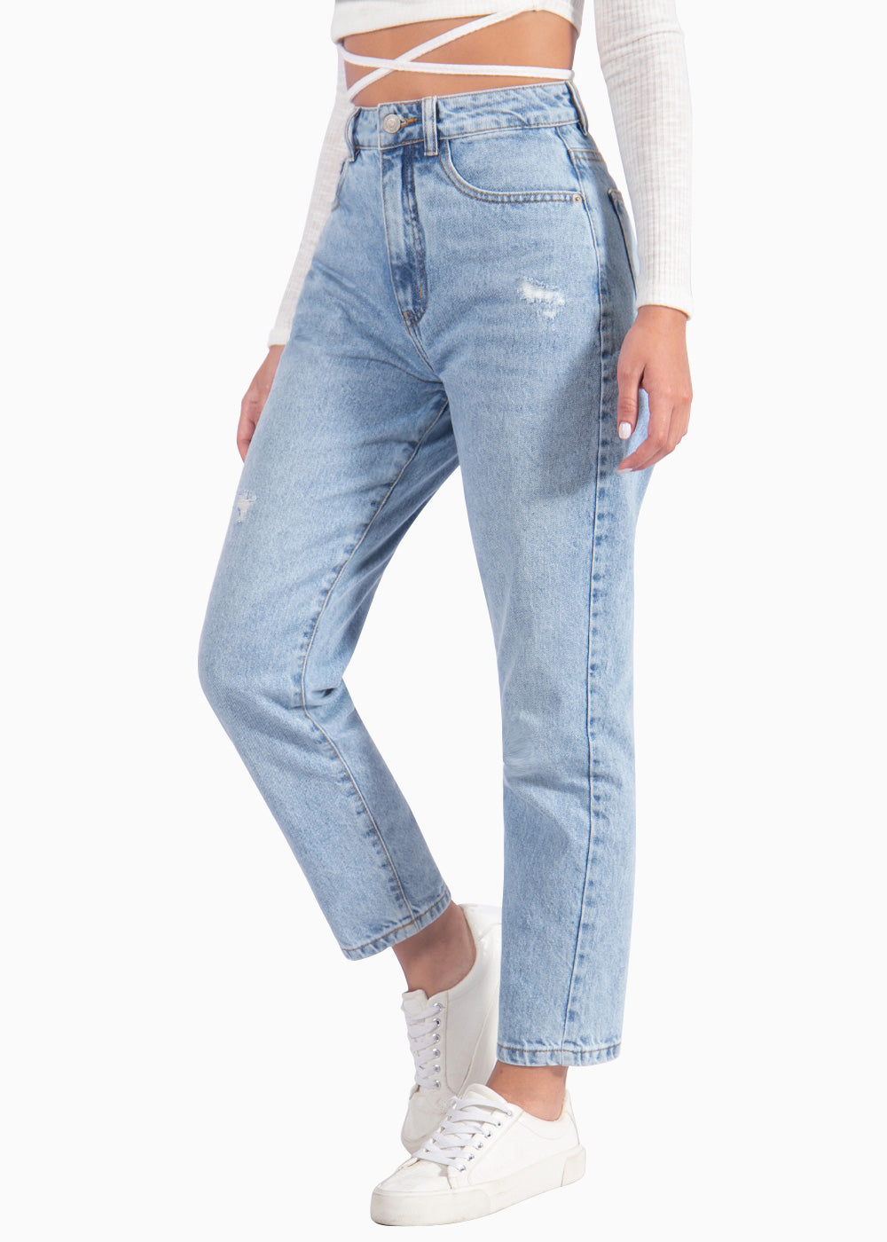 Jeans Mujer Jean Tipo Mom Pantalón Vaquero Tipo Mom Fit Con