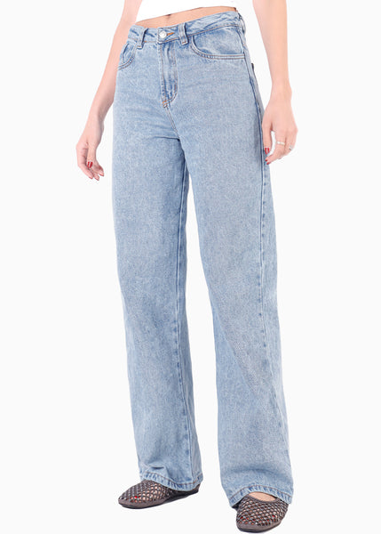 Mom jean tiro alto lavado medio - COROZO