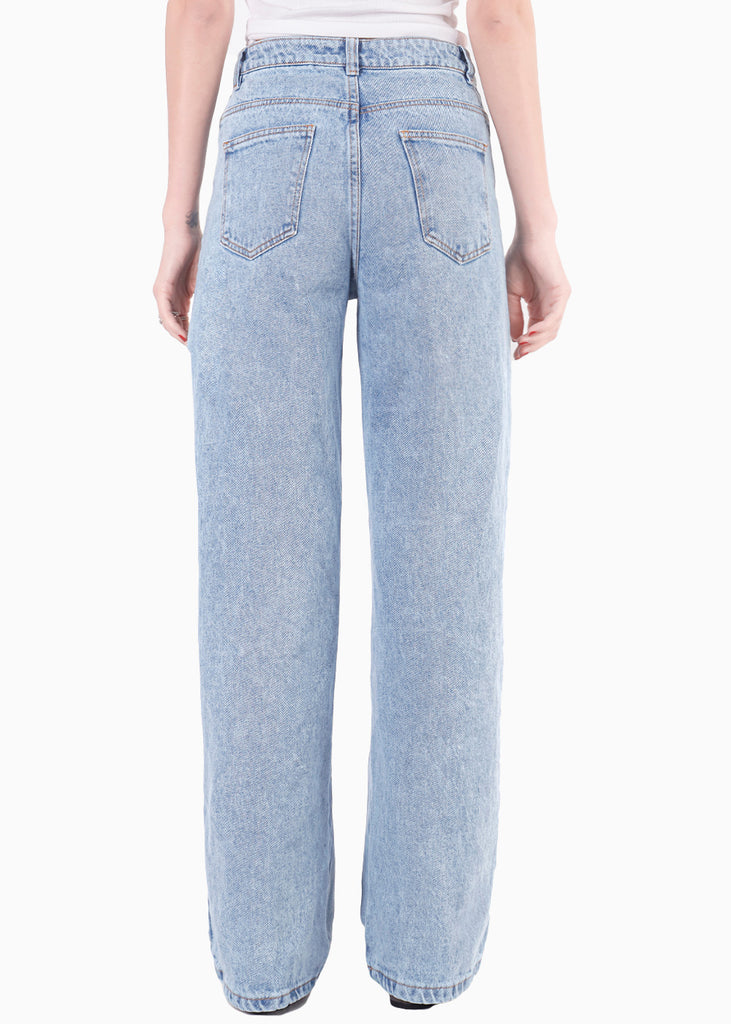 Mom jean tiro alto lavado medio - COROZO