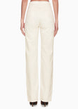 Mom jean tiro alto de color crema - FRAILE