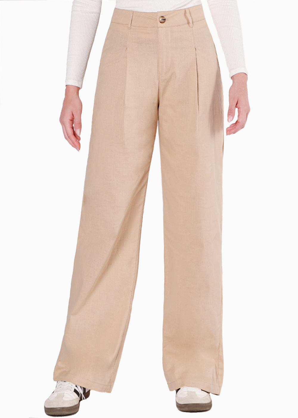Pantalones Elegantes Pantalones Tiro Alto De Vestir Para Mujer