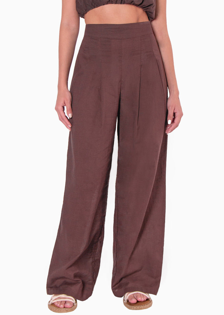 Pantalón palazzo de tiro alto  para mujer - Flashy