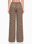 Pantalón sin prenses con tela tejida de animal print - ALEMANIA