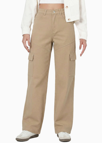 Pantalón tipo cargo con cortes y bolsillos de tapa - SALEM