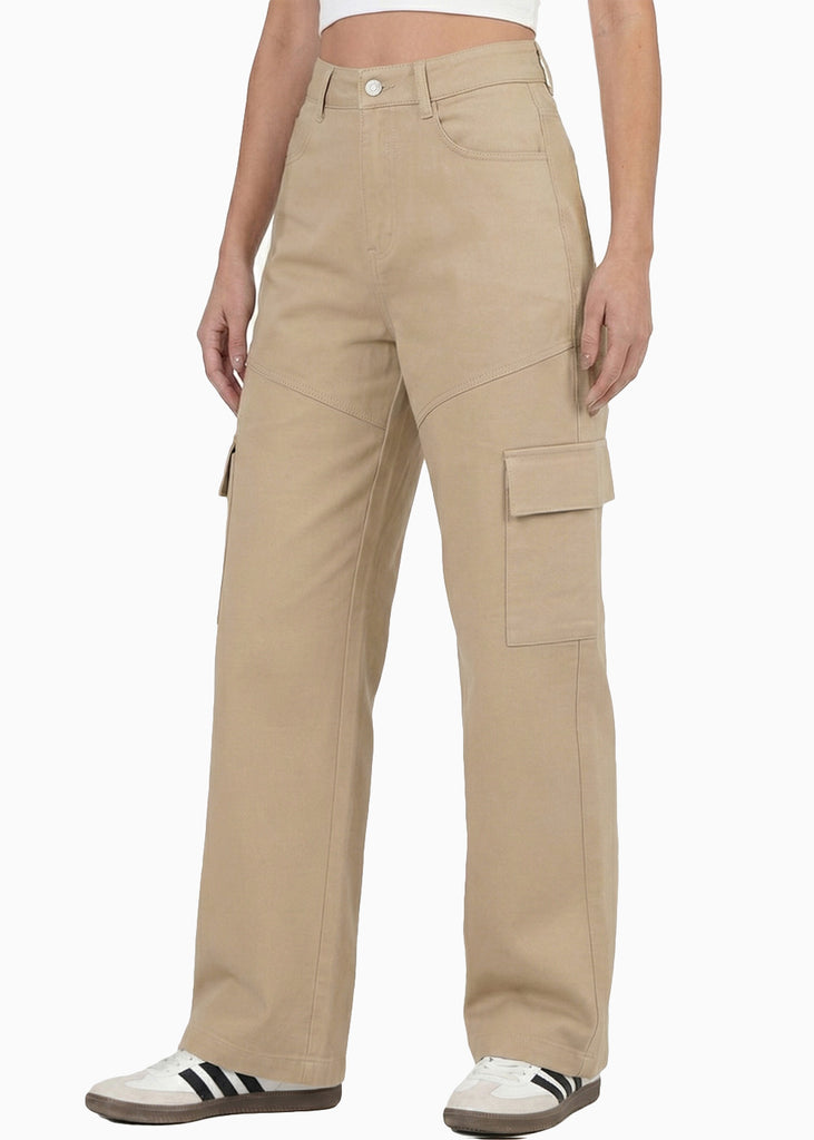 Pantalón tipo cargo con cortes y bolsillos de tapa - SALEM
