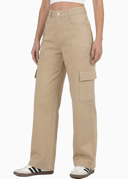 Pantalón tipo cargo con cortes y bolsillos de tapa - SALEM