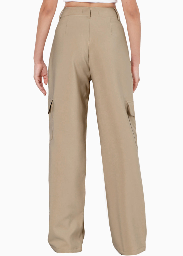 Pantalón tipo cargo con cortes y bolsillos de tapa - SALEM
