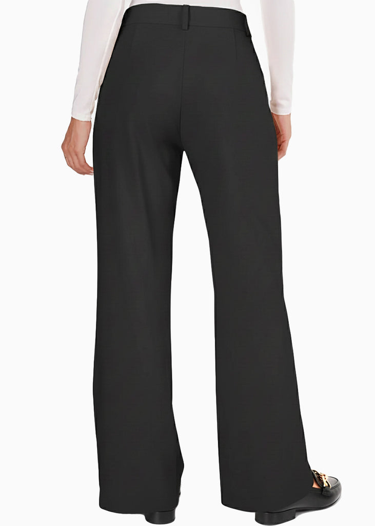 Pantalón wide leg con pretina cruzada - HELECHO.NEGRO