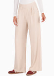 Pantalón wide leg con pretina cruzada para mujer - Flashy