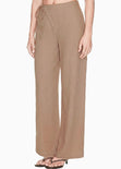 Pantalón wide leg con pretina larga cruzada - MINNESOTA