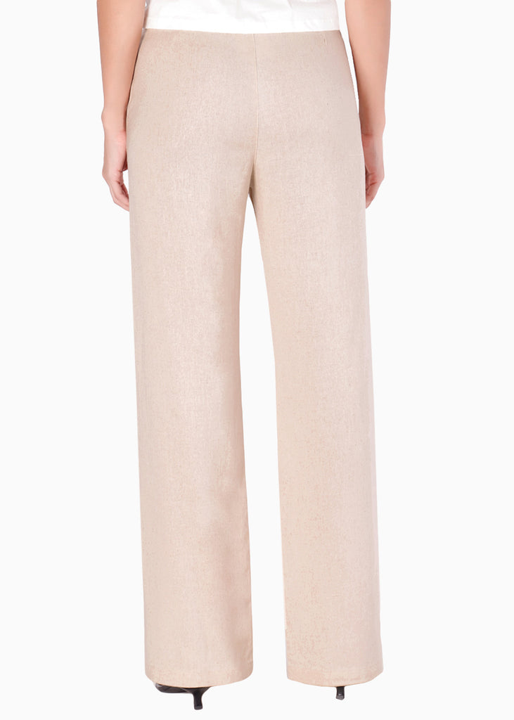 Pantalon wide leg lino sin pretina - MARBELLA
