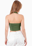 Top cuello halter tipo corset - CAMPANILLA.VERDE