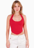 Top cuello halter tipo corset para mujer - Flashy