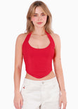 Top cuello halter tipo corset para mujer - Flashy