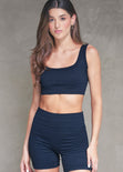 Top deportivo de tiras con escote cuadrado para mujer - Flashy