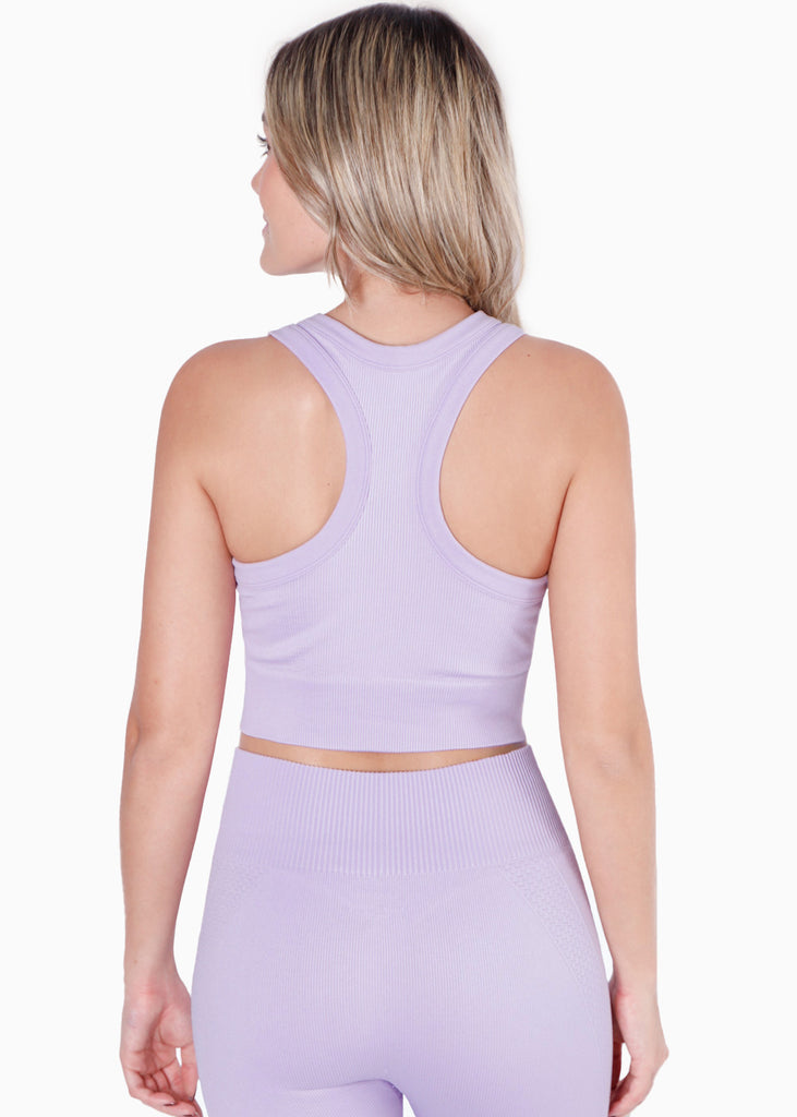 Top deportivo sin mangas color lila para mujer - Flashy