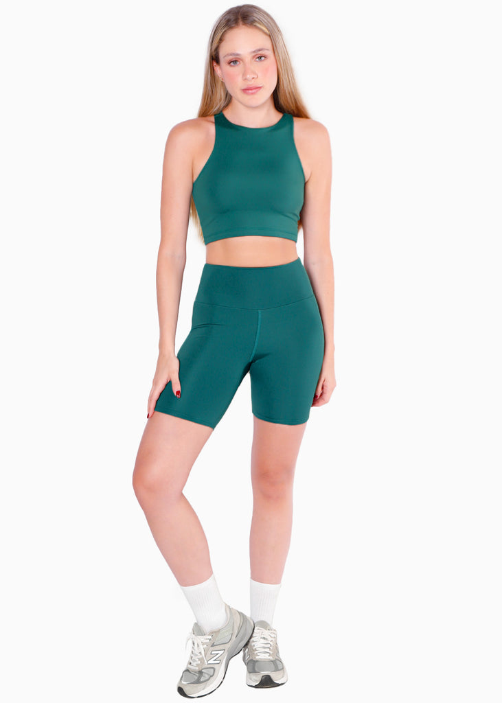 Top deportivo sin mangas color verde para mujer - Flashy