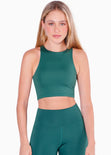 Top deportivo sin mangas color verde para mujer - Flashy