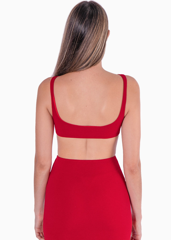 Vestido con cuello alto y aberturas en costados  para mujer - Flashy