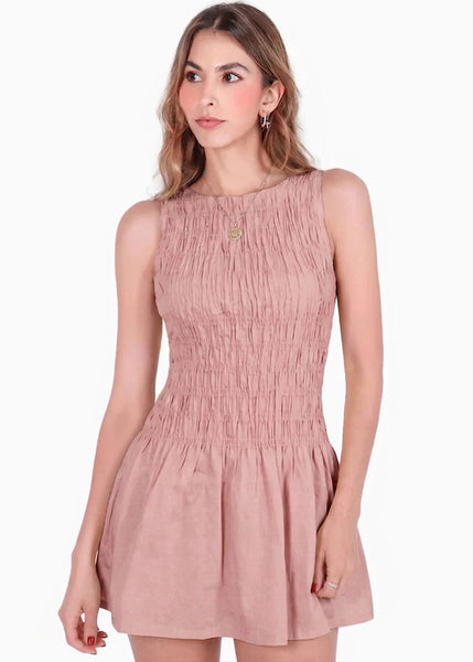 Vestido con top enresortado - COZUMEL.ROSA